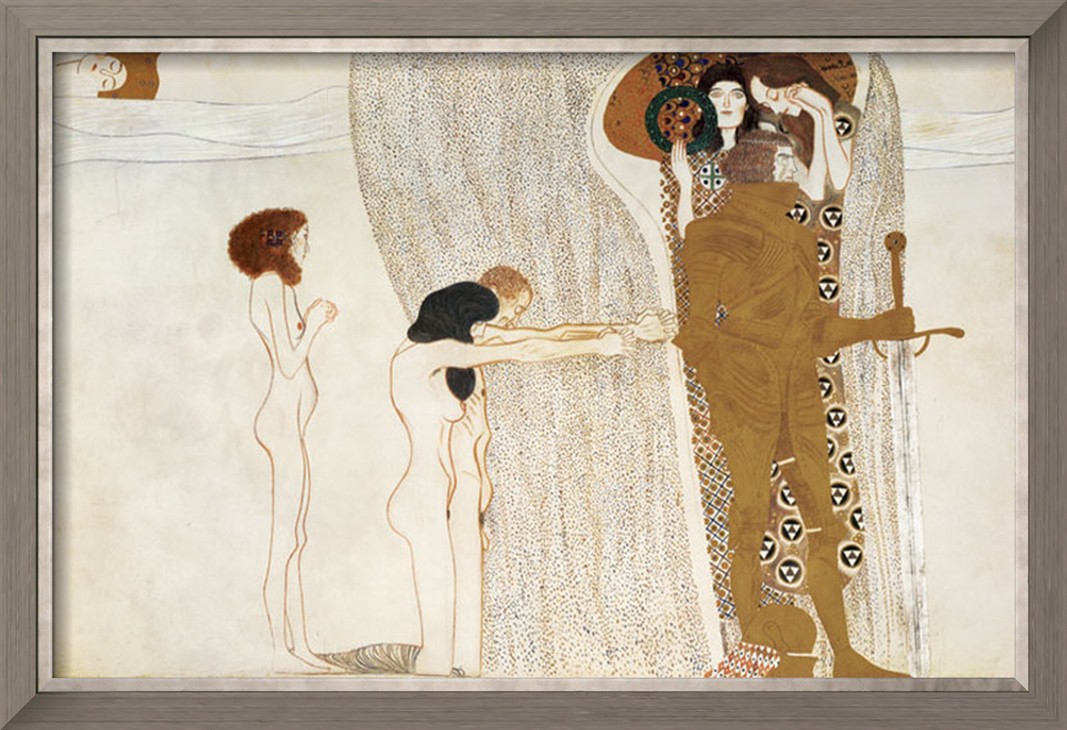 BEETHOVEN FRIEZE DESIRE FOR HAPPINESS, C.1902 - Gustav Klimt Paintings